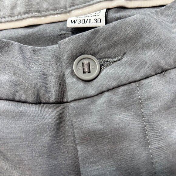 Foot-joy Men's Gray Slim Fit Casual Pants W30/L30 Polyester & Spandex Blend - Picture 7 of 11